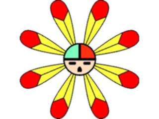 Sticker Custom Preview Image #013603 Americana Native Designs Sun Face08