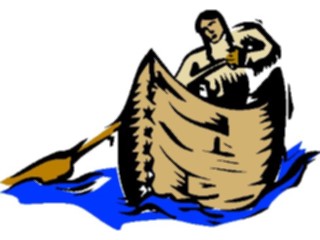 Sticker Custom Preview Image #014223 Americana Symbols History Native American Canoeing2