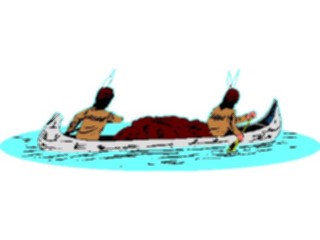 Sticker Custom Preview Image #014224 Americana Symbols History Native American Canoeing3