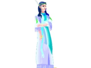 Sticker Custom Preview Image #014249 Americana Symbols History Native American Woman