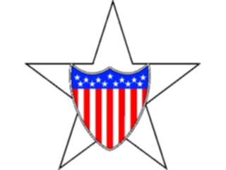 Sticker Custom Preview Image #014318 Americana Symbols History Shield3