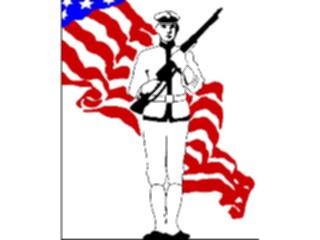 Sticker Custom Preview Image #014321 Americana Symbols History Soldier2