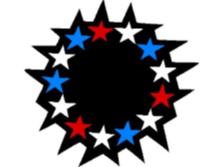 Sticker Custom Preview Image #014338 Americana Symbols History Star Frame7