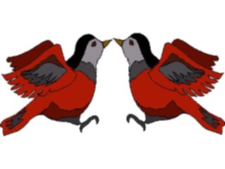 Sticker Custom Preview Image #016430 Animals Birds Birds Kissing