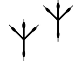 Sticker Custom Preview Image #016837 Animals Birds Footprint