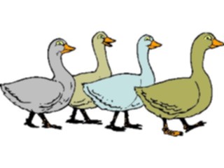Sticker Custom Preview Image #016841 Animals Birds Geese2