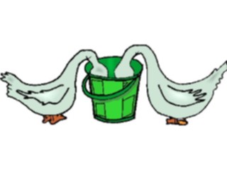 Sticker Custom Preview Image #016844 Animals Birds Geese Eating