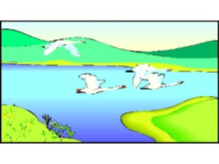 Sticker Custom Preview Image #016847 Animals Birds Geese Flying3