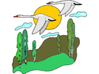 Sticker Custom Preview Image #016849 Animals Birds Geese Flying5