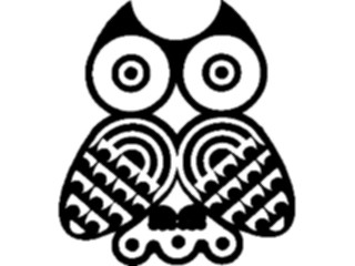 Sticker Custom Preview Image #017059 Animals Birds Owl Design