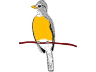 Sticker Custom Preview Image #017209 Animals Birds Robin1