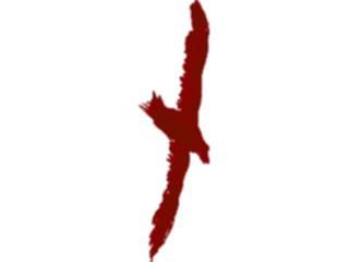 Sticker Custom Preview Image #017431 Animals Brush Stroke Bird Flying17