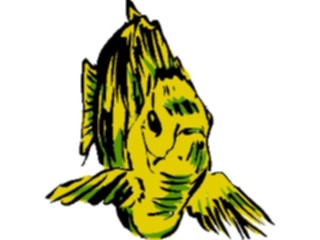 Sticker Custom Preview Image #017478 Animals Brush Stroke Fish3