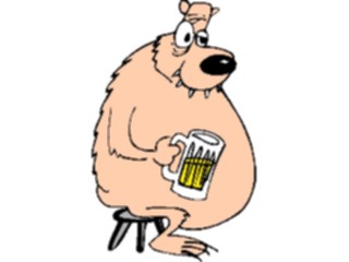 Sticker Custom Preview Image #017711 Animals Cartoons Bear Drinking