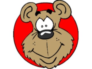 Sticker Custom Preview Image #017717 Animals Cartoons Bear Face3