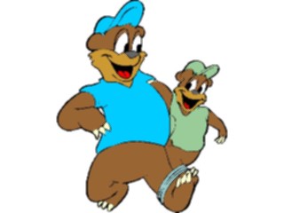 Sticker Custom Preview Image #017722 Animals Cartoons Bear Father Son1
