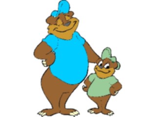 Sticker Custom Preview Image #017724 Animals Cartoons Bear Father Son3