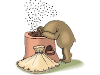 Sticker Custom Preview Image #017730 Animals Cartoons Bear Gathering Honey