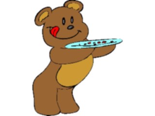 Sticker Custom Preview Image #017740 Animals Cartoons Bear Holding Goodies