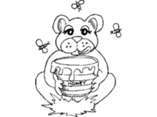 Sticker Custom Preview Image #017743 Animals Cartoons Bear Honeybees1