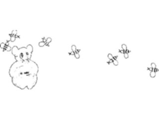 Sticker Custom Preview Image #017744 Animals Cartoons Bear Honeybees2