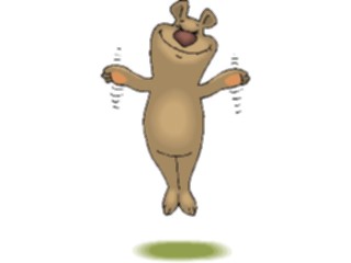 Sticker Custom Preview Image #017749 Animals Cartoons Bear Jumpingfor Joy2
