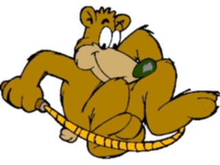 Sticker Custom Preview Image #017750 Animals Cartoons Bear Jumping Rope