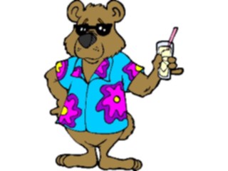 Sticker Custom Preview Image #017757 Animals Cartoons Bearon Vacation