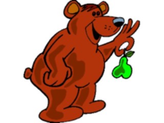 Sticker Custom Preview Image #017758 Animals Cartoons Bear Pear