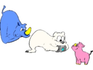 Sticker Custom Preview Image #017768 Animals Cartoons Bear Rhinos