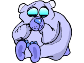 Sticker Custom Preview Image #017770 Animals Cartoons Bear Scared