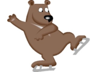 Sticker Custom Preview Image #017774 Animals Cartoons Bear Skating