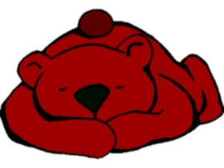 Sticker Custom Preview Image #017778 Animals Cartoons Bear Sleeping Front