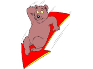 Sticker Custom Preview Image #017781 Animals Cartoons Bear Sliding Down
