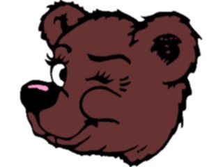 Sticker Custom Preview Image #017784 Animals Cartoons Bear Winking