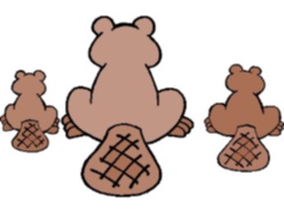 Sticker Custom Preview Image #017826 Animals Cartoons Beaver Family