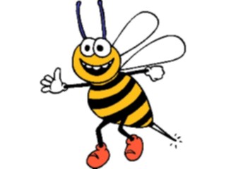 Sticker Custom Preview Image #017876 Animals Cartoons Bee Happy