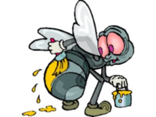 Sticker Custom Preview Image #017881 Animals Cartoons Bee Painting Stripes