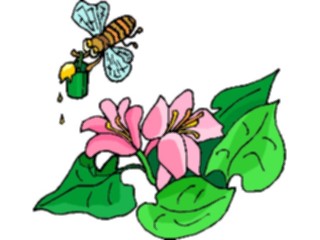 Sticker Custom Preview Image #017885 Animals Cartoons Beewith Pollen