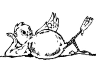 Sticker Custom Preview Image #017984 Animals Cartoons Bird Reclining