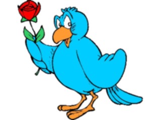Sticker Custom Preview Image #017985 Animals Cartoons Bird Rose