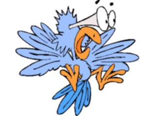 Sticker Custom Preview Image #017988 Animals Cartoons Bird Scared2