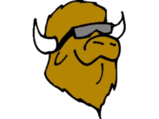 Sticker Custom Preview Image #018051 Animals Cartoons Buffalo Cool