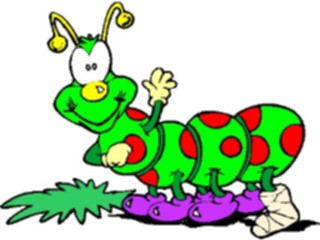 Sticker Custom Preview Image #018072 Animals Cartoons Bugwith Broken Leg