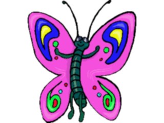 Sticker Custom Preview Image #018179 Animals Cartoons Butterfly Happy