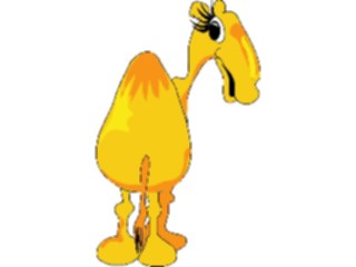 Sticker Custom Preview Image #018210 Animals Cartoons Camel Rear