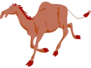 Sticker Custom Preview Image #018213 Animals Cartoons Camel Running