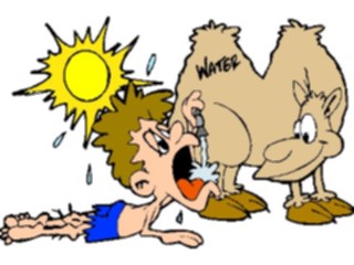 Sticker Custom Preview Image #018215 Animals Cartoons Camel Water