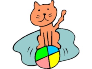 Sticker Custom Preview Image #018256 Animals Cartoons Cat Ball3