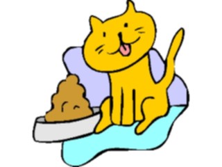 Sticker Custom Preview Image #018266 Animals Cartoons Cat Bowl04